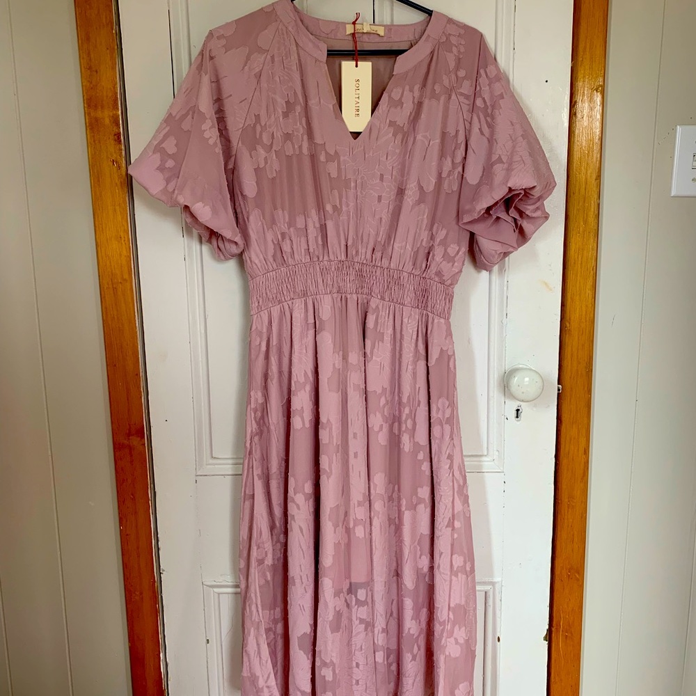 Midi, elastic waist dress